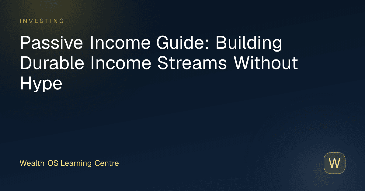 Passive Income Guide: Building Durable Income Streams Without Hype